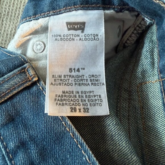 Levis 514 Straight Fit Blue Jeans Size 29Wx32L - Picture 4 of 4